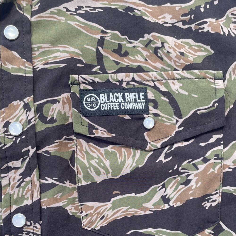 Black Rifle Coffee Company Tiger Stripe Camouflage Shirt - Picture 3 of 6